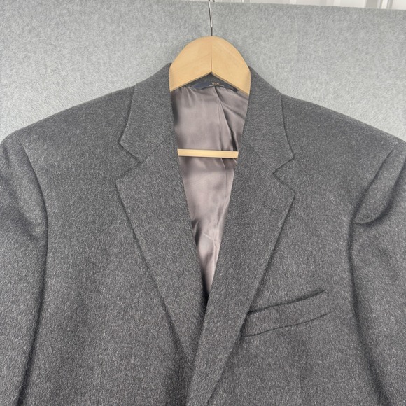 Brooks Brothers 346 Jacket Mens 42R Gray Cashmere Madison Blazer Tollegno 1900 - Picture 7 of 15